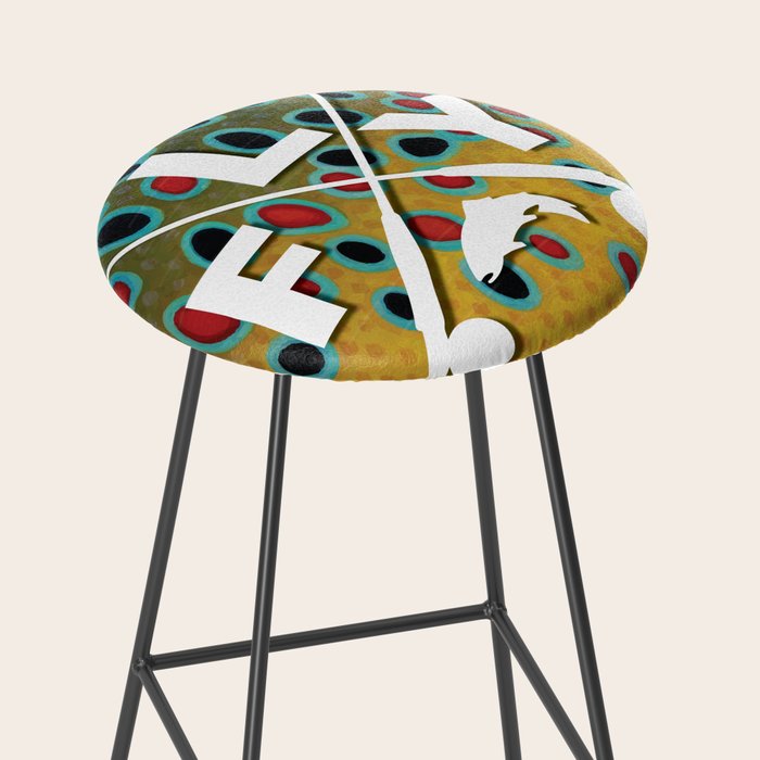 Brown Trout Fly Fishing  Stool Gallery Image 2