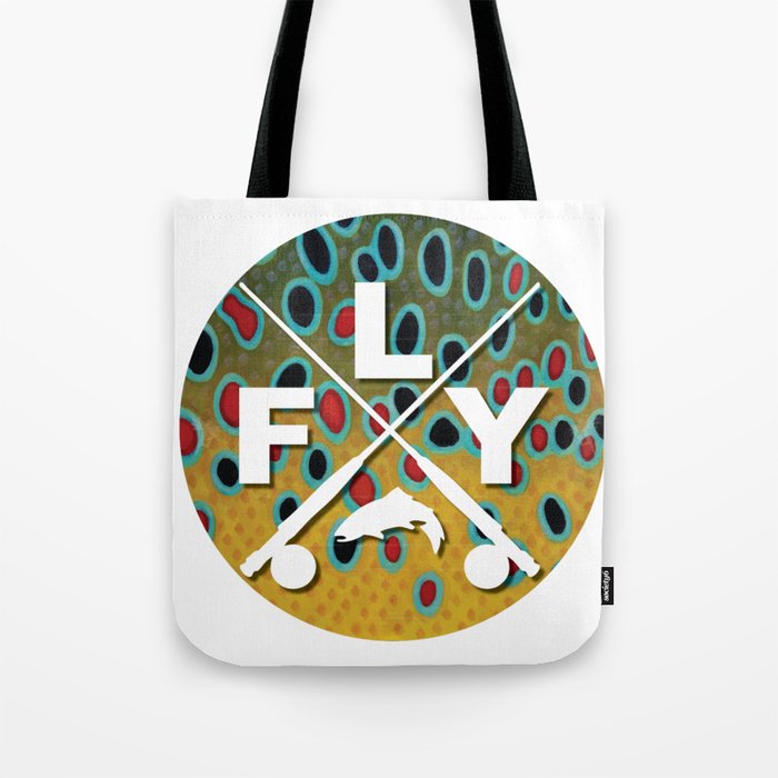 Brown Trout Fly Fishing  Tote Bag Gallery Image 1