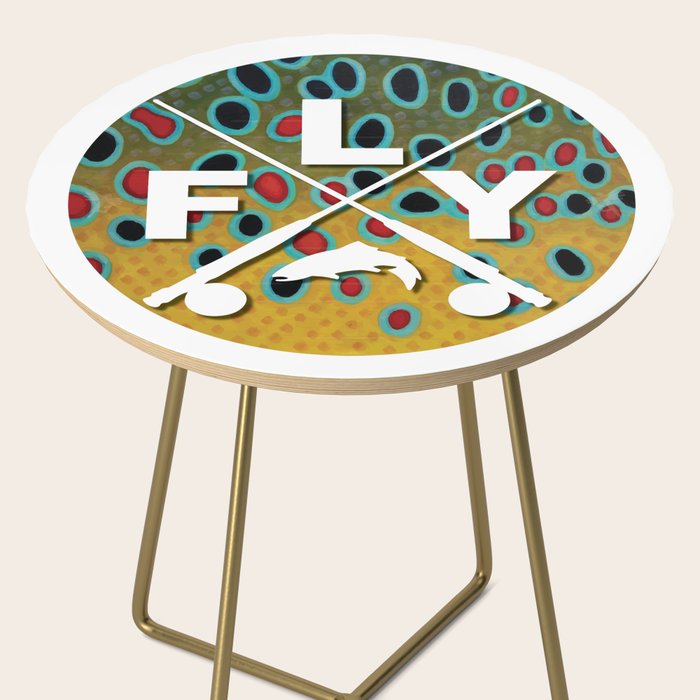 Brown Trout Fly Fishing  Side Table Gallery Image 2