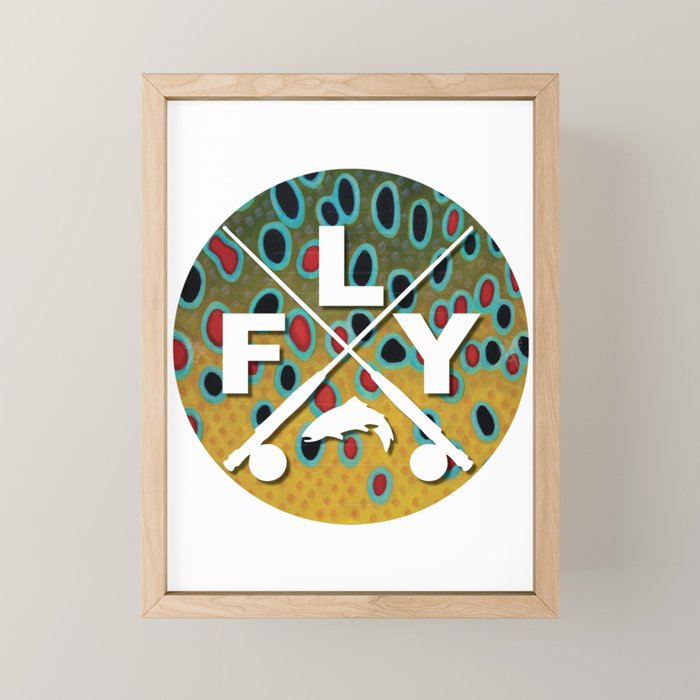 Brown Trout Fly Fishing  Mini Art Print Gallery Image 1