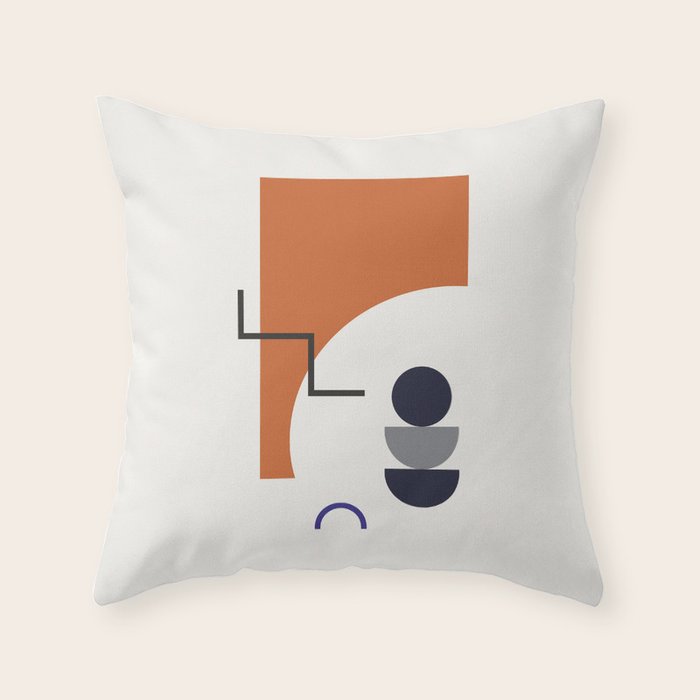 Autumn Rhythm - Geometric Modern Art Throw Pillow Gallery Image 6