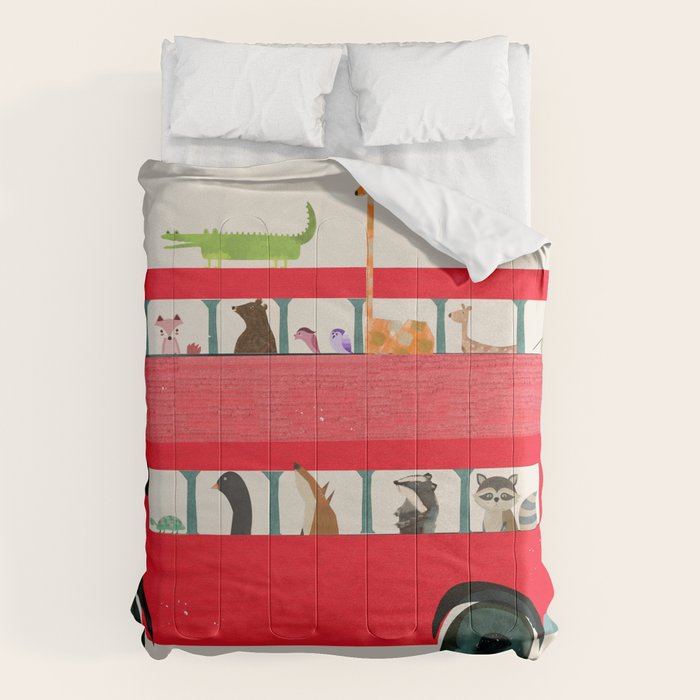 The big red bus Comforter Gallery Image 1