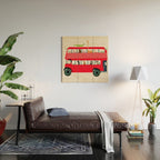 The big red bus Wood Wall Art Gallery Image 2