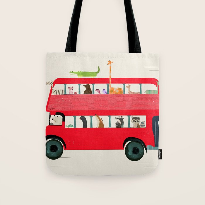 The big red bus Tote Bag Gallery Image 1