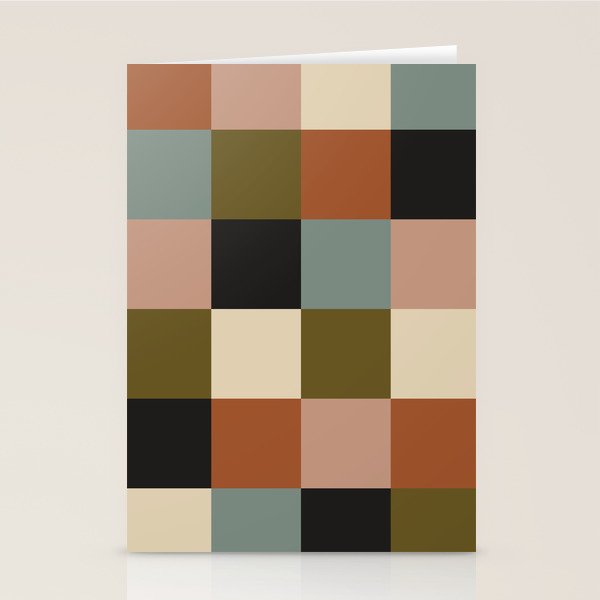Bold Colorful Checks Pattern - Large II Stationery Card Gallery Image 2