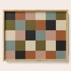 Bold Colorful Checks Pattern - Large II Serving Tray Gallery Image 1