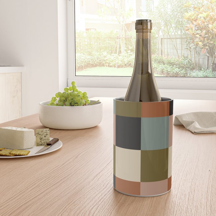 Bold Colorful Checks Pattern - Large II Wine Chiller Gallery Image 4