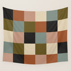 Bold Colorful Checks Pattern - Large II Wall Tapestry Gallery Image 4