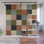 Bold Colorful Checks Pattern - Large II Wall Mural Gallery Image 1