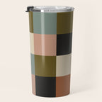 Bold Colorful Checks Pattern - Large II Travel Mug Gallery Image 3