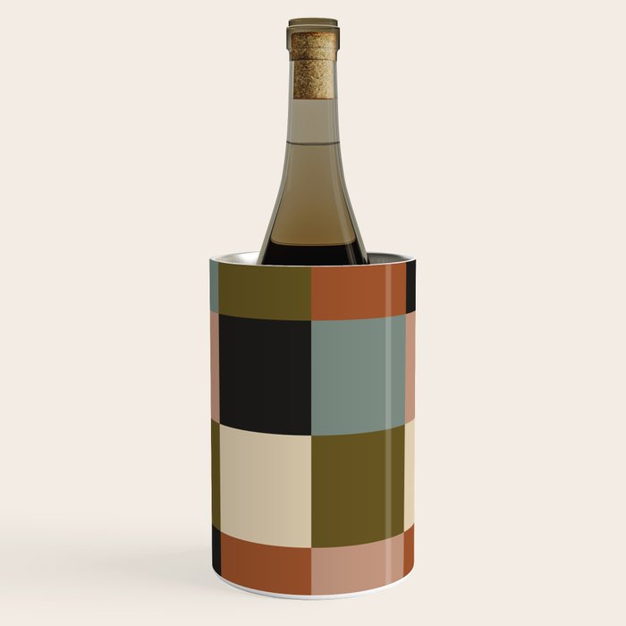 Bold Colorful Checks Pattern - Large II Wine Chiller Gallery Image 1