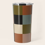 Bold Colorful Checks Pattern - Large II Travel Mug Gallery Image 1