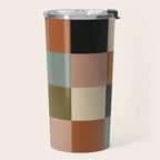 Bold Colorful Checks Pattern - Large II Travel Mug Gallery Image 2