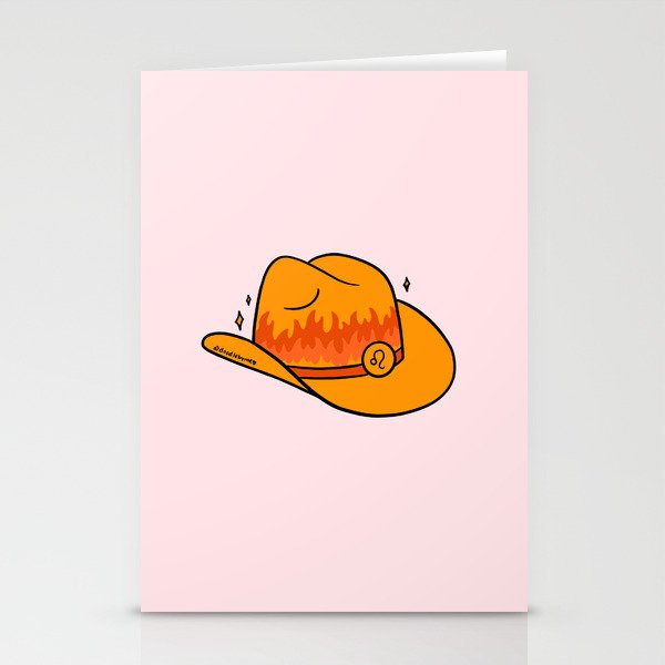 Leo Cowboy Hat Stationery Card Gallery Image 2