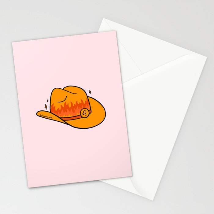 Leo Cowboy Hat Stationery Card Gallery Image 2