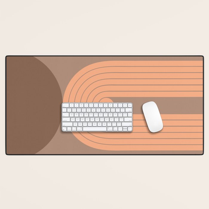 Abstraction_Balance_Round_Bohemian_Shape_Minimalism_001 Desk Mat Gallery Image 1