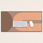 Abstraction_Balance_Round_Bohemian_Shape_Minimalism_001 Desk Mat Gallery Image 1