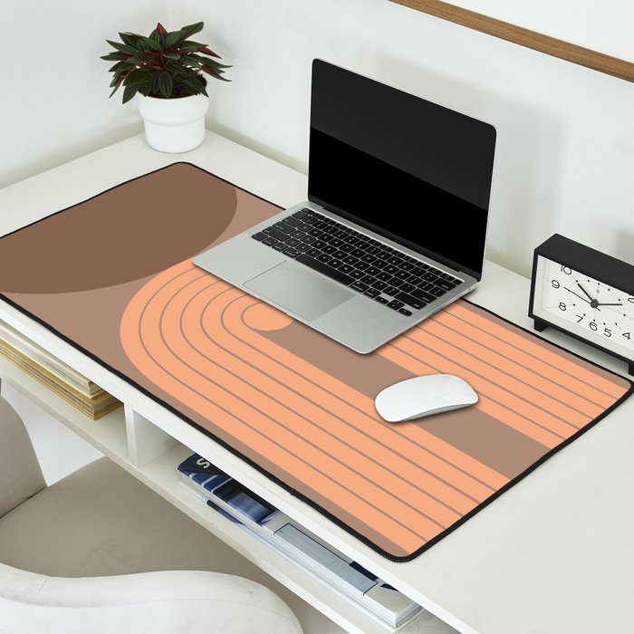 Abstraction_Balance_Round_Bohemian_Shape_Minimalism_001 Desk Mat Gallery Image 2