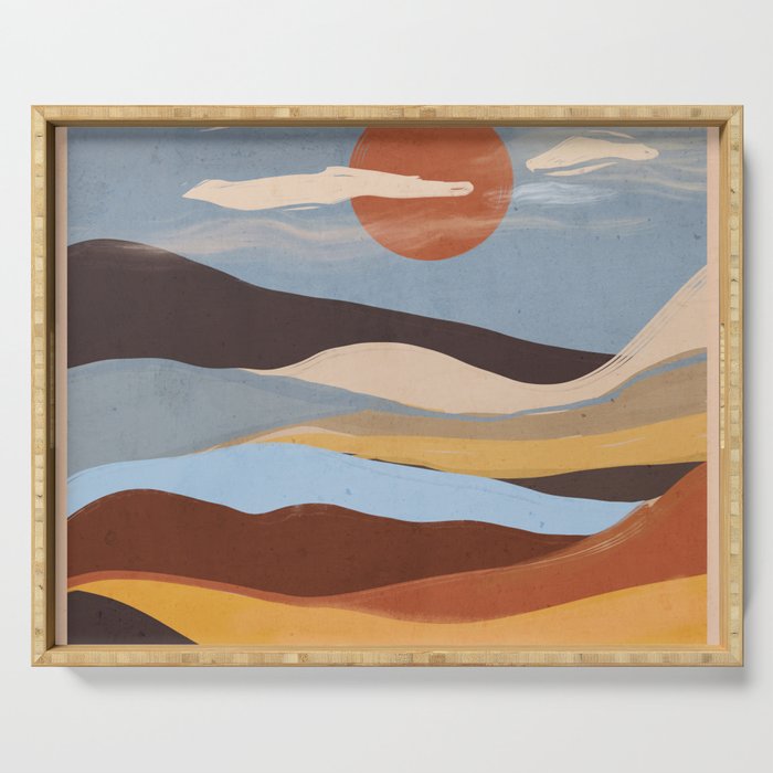 Abstract Art Landscape 63 Serving Tray Gallery Image 1