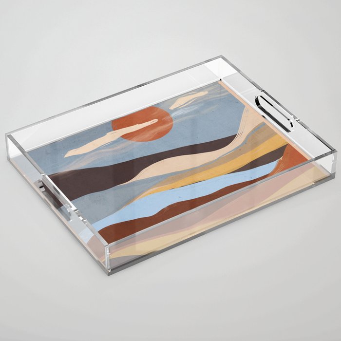 Abstract Art Landscape 63 Acrylic Tray Gallery Image 1