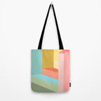Abstract Geometry Steps in Beachy Pastels Tote Bag Gallery Image 2