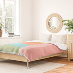 Abstract Geometry Steps in Beachy Pastels Duvet Cover Gallery Image 2