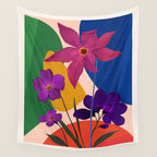 Colorful Bloomscape 1 Wall Tapestry Gallery Image 4