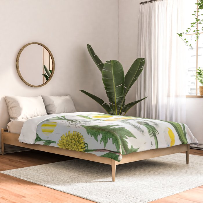 Botanical Series: Yellow Dandelion Comforter Gallery Image 2