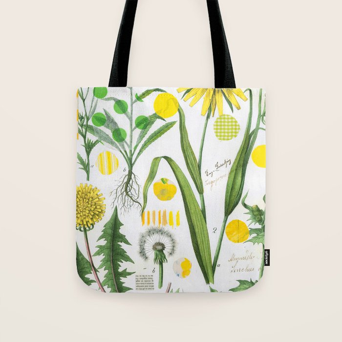 Botanical Series: Yellow Dandelion Tote Bag Gallery Image 1