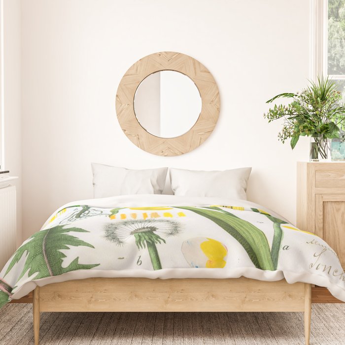 Botanical Series: Yellow Dandelion Duvet Cover Gallery Image 3