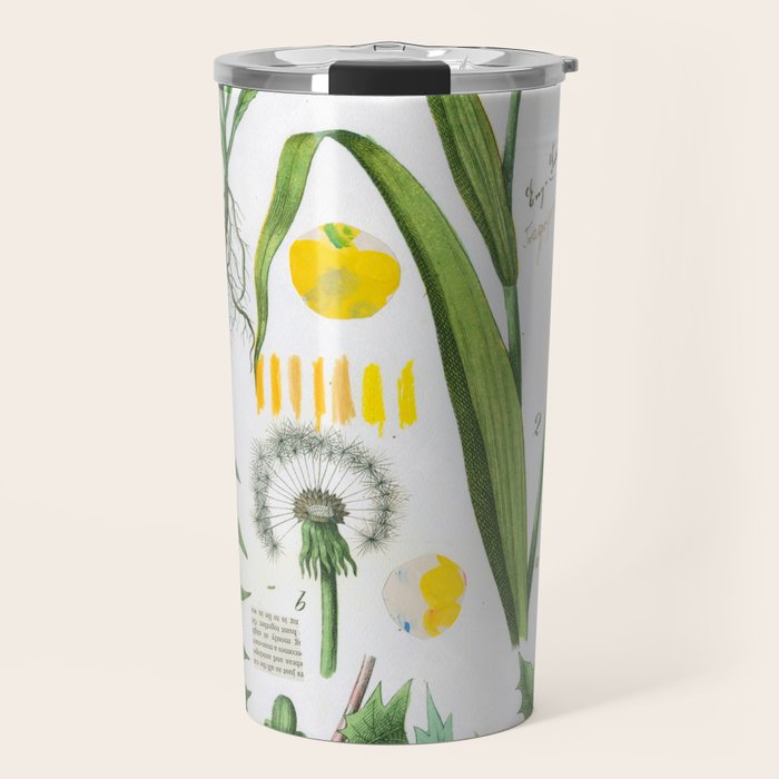 Botanical Series: Yellow Dandelion Travel Mug Gallery Image 1