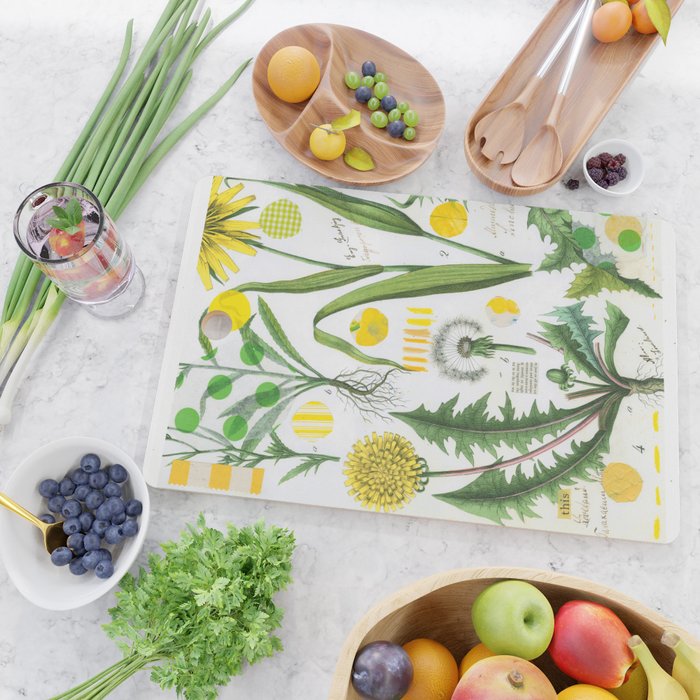 Botanical Series: Yellow Dandelion Cutting Board Gallery Image 2