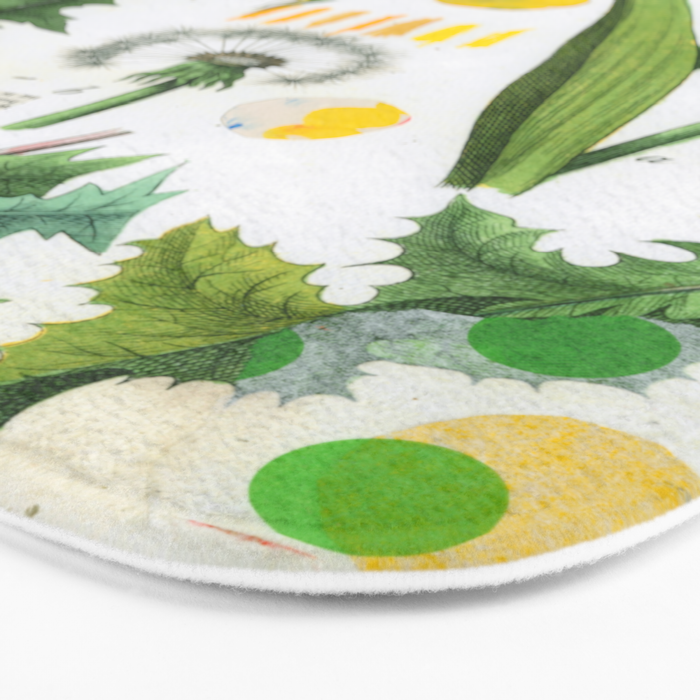 Botanical Series: Yellow Dandelion Bath Mat Gallery Image 3