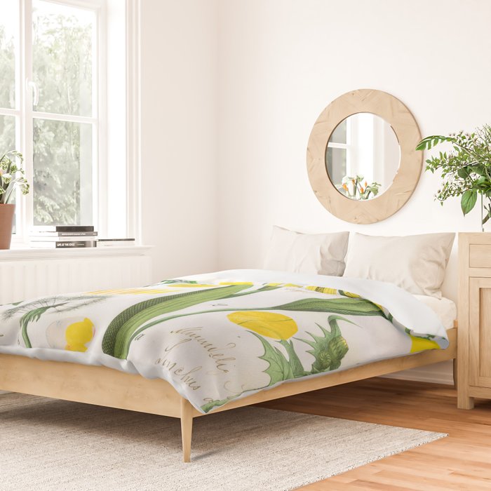 Botanical Series: Yellow Dandelion Duvet Cover Gallery Image 2