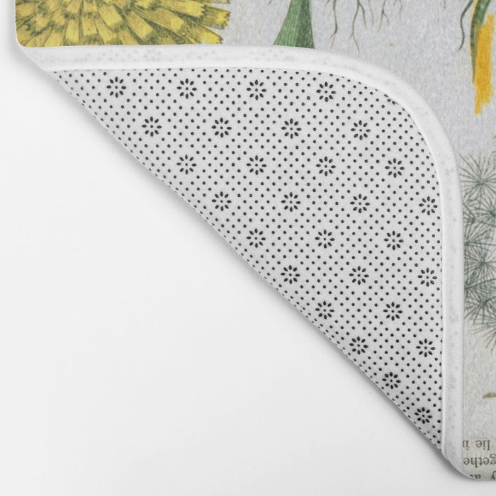 Botanical Series: Yellow Dandelion Bath Mat Gallery Image 2