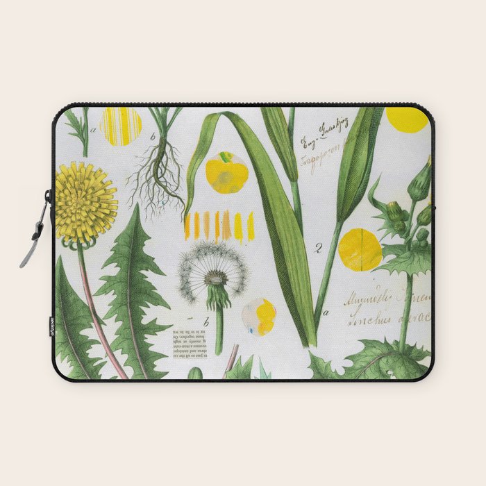 Botanical Series: Yellow Dandelion Laptop Sleeve Gallery Image 1