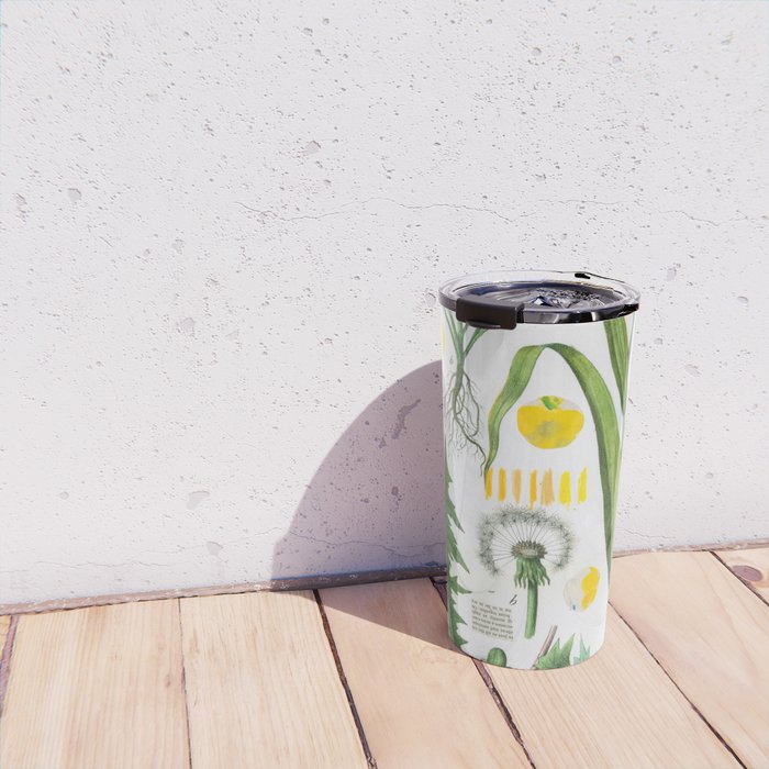 Botanical Series: Yellow Dandelion Travel Mug Gallery Image 4