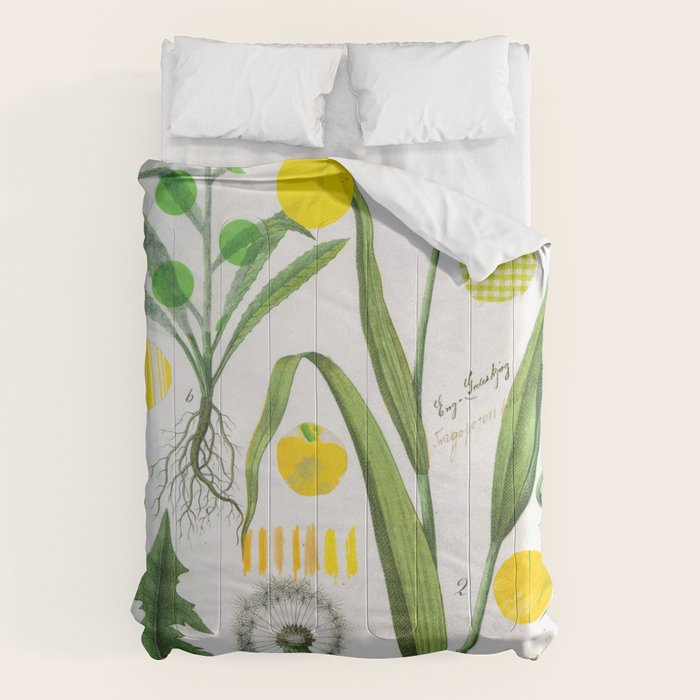 Botanical Series: Yellow Dandelion Comforter Gallery Image 6