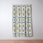Whimsical Botanical Tile Window Curtain Gallery Image 3