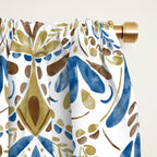 Whimsical Botanical Tile Window Curtain Gallery Image 2