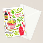 Vietnamese Pho Soup Sriracha Stationery Card Gallery Image 2