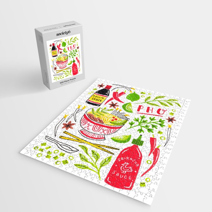 Vietnamese Pho Soup Sriracha Jigsaw Puzzle Gallery Image 2