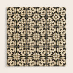 Black and white marble Moroccan mosaic Wood Wall Art Gallery Image 1