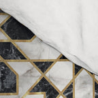 Black and white marble Moroccan mosaic Comforter Gallery Image 4