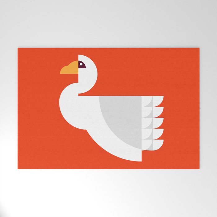Geometric swan Welcome Mat Gallery Image 1