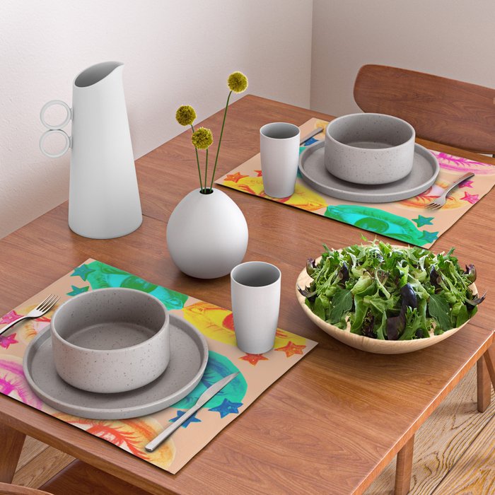 Mystic Colored Eye Pattern  Placemat Gallery Image 2