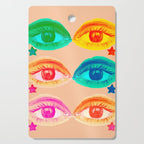 Mystic Colored Eye Pattern  Cutting Board Gallery Image 1