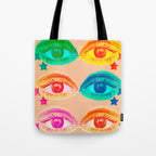 Mystic Colored Eye Pattern  Tote Bag Gallery Image 1