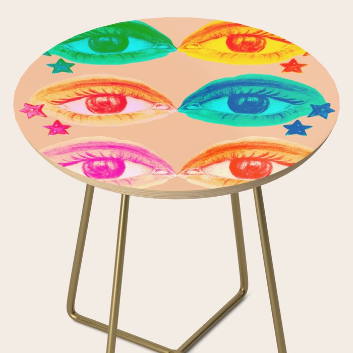 Mystic Colored Eye Pattern  Side Table Gallery Image 2