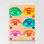 Mystic Colored Eye Pattern  Stationery Card Gallery Image 2